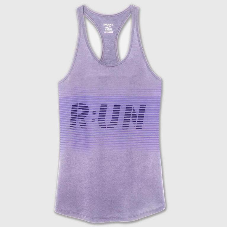 Brooks Distance Graphic Running Tank Dame Pris - Lilla - Norge (AKH869340)